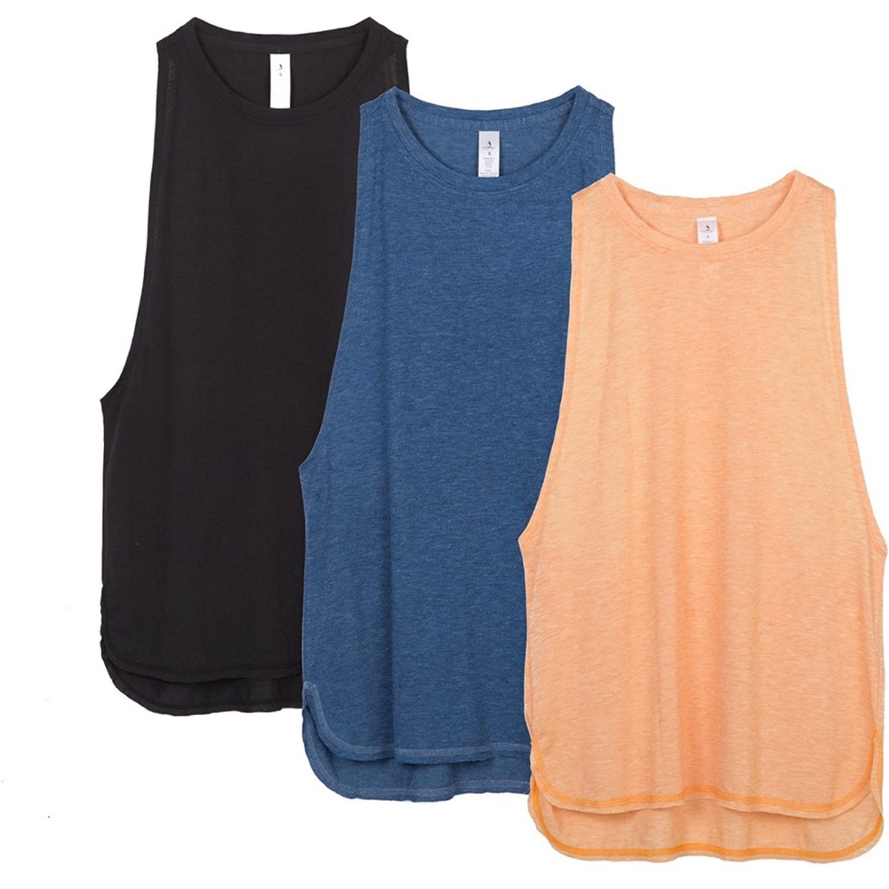 3 brand new work out tank tops for women. These are oversized comfortable tops